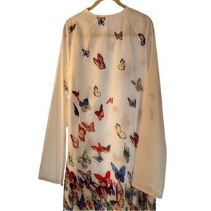 🗽NWOT.  3/4 Sleeves Mini Summer Dress Multicolor Butterfly design